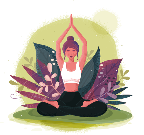 SouLand - Yoga in Nature - Hand vector created by pikisuperstar